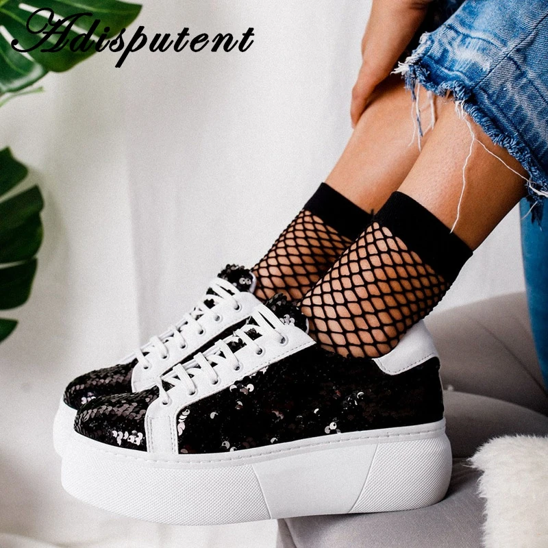 

Sfit 2019 Women Fashion Individual Ladies Leisure Slippers with Thick Bottoms Casual Shoes Lace Up Sports Running Shoes Sneakers