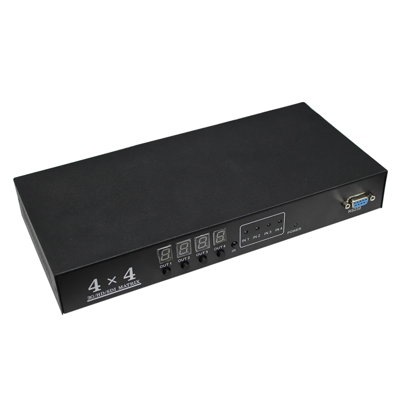 Two Pieces SDI Matrix Splitter 4x4 Supports SD-SDI HD-SDI 3G-SDI up to 1320 Ft (4 Inputs and 4 outputs) Two Pieces SDI Matrix Splitter 4x4 Supports SD-SDI HD-SDI 3G-SDI up to 1320 Ft (4 Inputs and 4 outputs)