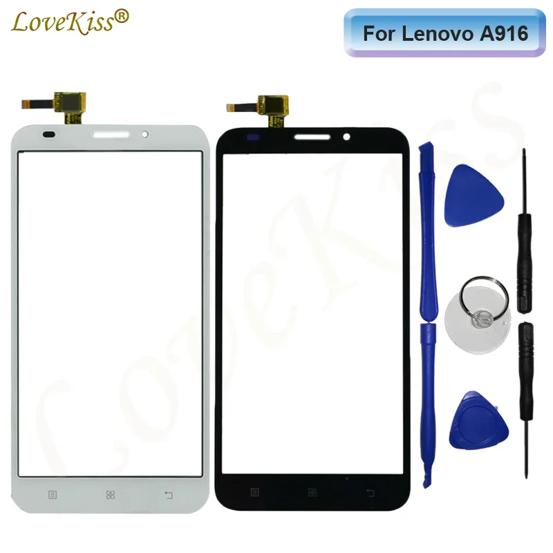 

5.5" A916 Touchscreen Front Panel For Lenovo A916 A 916 Smartphone Touch Screen Sensor LCD Display Digitizer Glass Replacement
