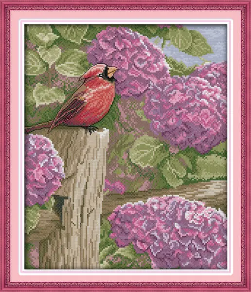 

Pincushion and a bird Printed on Canvas DMC Counted Chinese Cross Stitch Kits printed Cross-stitch set Embroidery Needlework