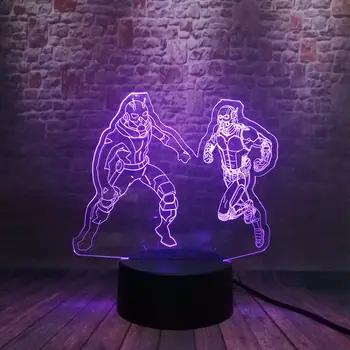 

Avengers Superhero 3D Illusion Led Lamp 7 Colors Changing Nightlight Marvel Ant-Man Figure Model Toys