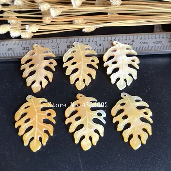 

30pcs/lot 24x35mm High quality 100% Real Natural Leaf Mother Of Pearl Shell Leaf for DIY Jewerly Hollow Leaf MOP for Earrings