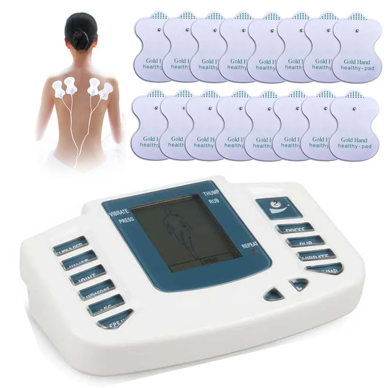 

Electric body massager Slimming Tens pad Acupuncture Therapy foot Neck back relaxing Health Care Massage Machine device 16 pads