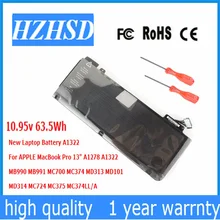 10.95v 63.5v New Original A1322 Laptop Battery for APPLE MacBook Pro 13 10.95v 63.5v New Original A1322 Laptop Battery for APPLE MacBook Pro 13