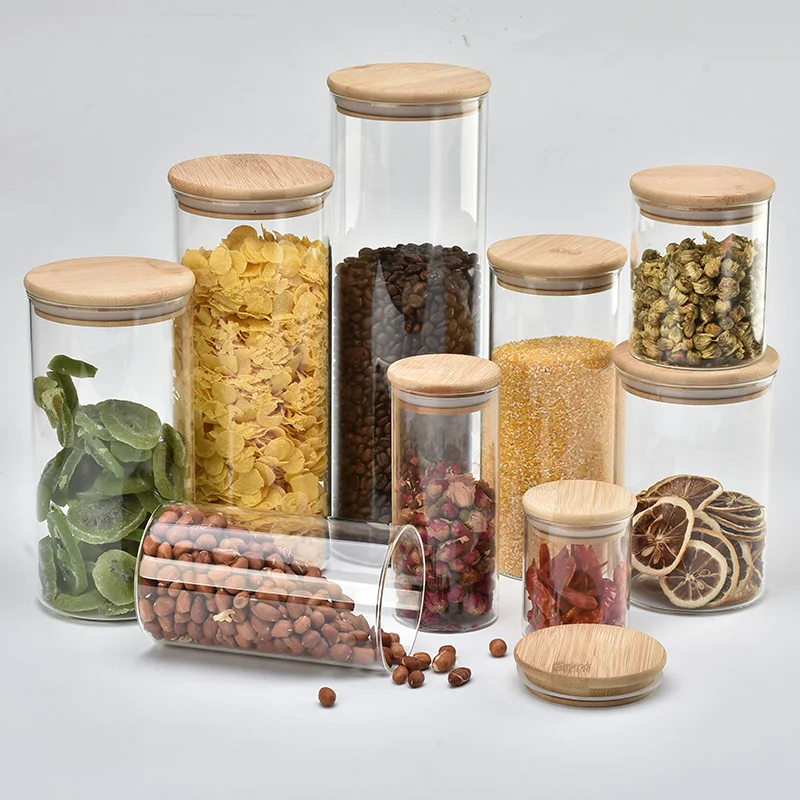 

6 Size Glass Storage Box Seal Lid Tea Food Canister For Kitchen Containers Jars Bottles Spice Vacuum Caps Sugar Bowl Boxing 890