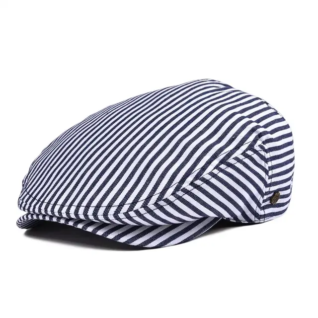 mens navy flat cap