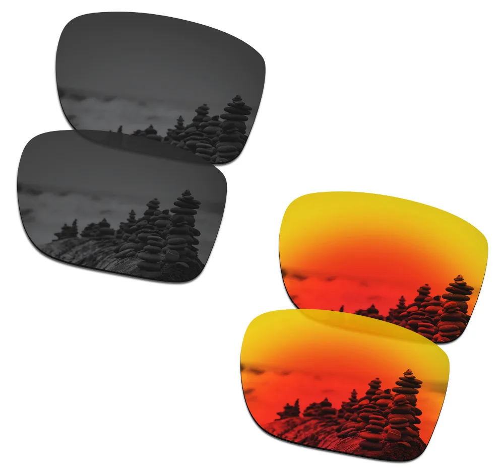 SmartVLT 2 пары поляризованных солнцезащитных очков замена линз для Oakley Holbrook черный и