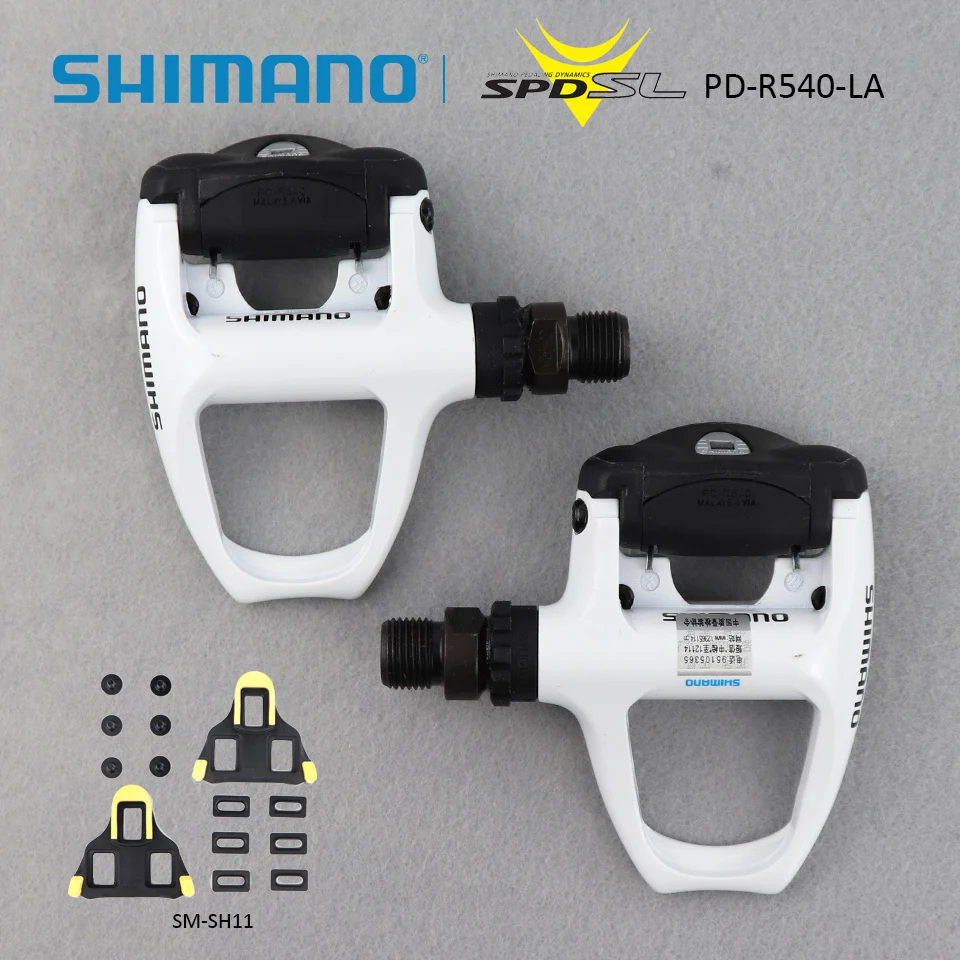 SHIMANO PD-R540 LA дорожный велосипедный Педальный светильник, SPD-SL педали для велосипеда, включая SM-SH11 самоблокирующиеся бутсы Shimano, подлинные товары