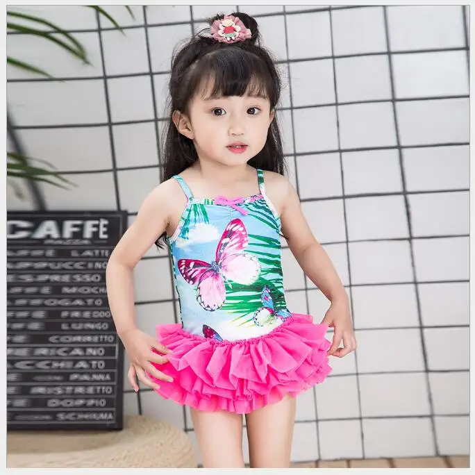 baby girl print pattern swimwear little kids toddlers butterfly swim