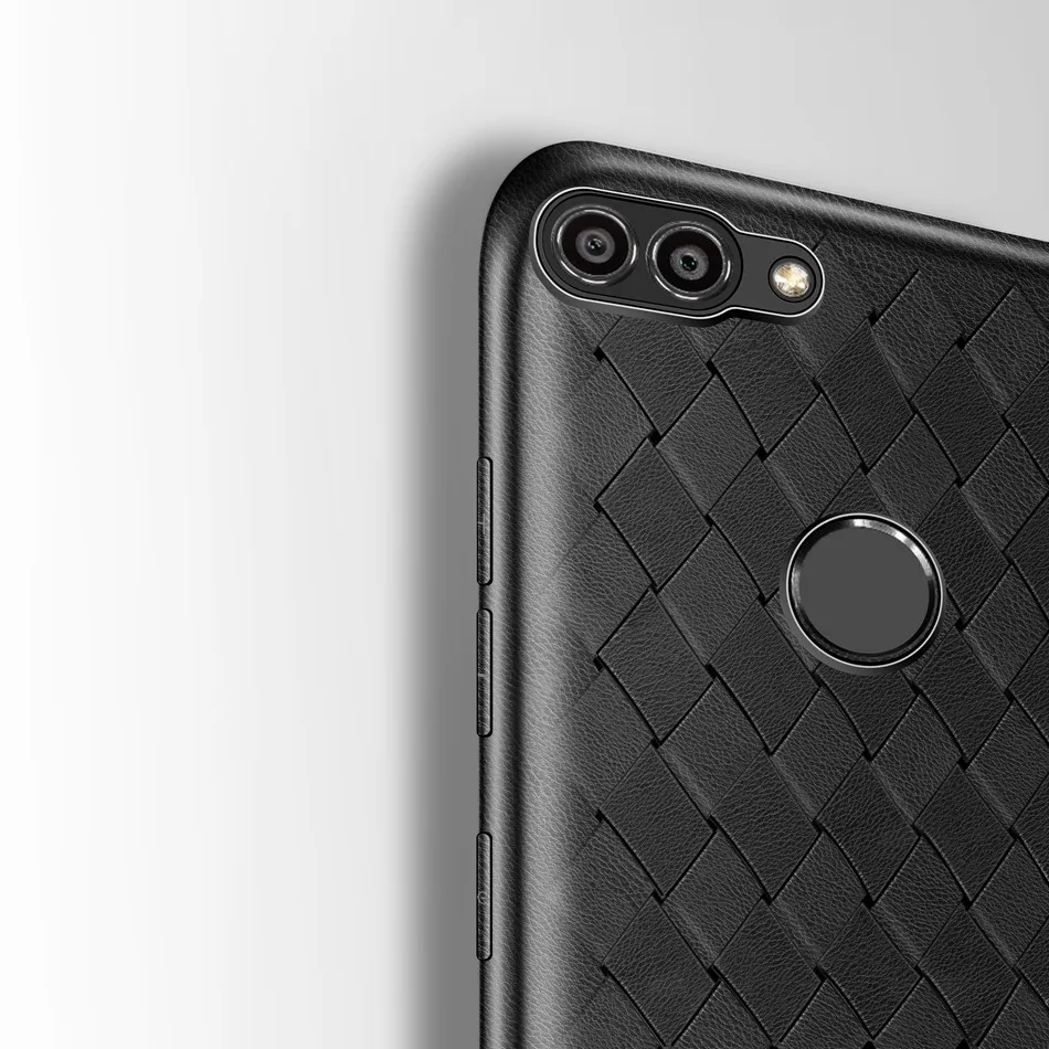 Роскошная решетка ткачество чехол для huawei P Smart Case Мягкая силиконовая задняя крышка для huawei P Smart FIG-LX1 Enjoy 7S чехлы для телефонов