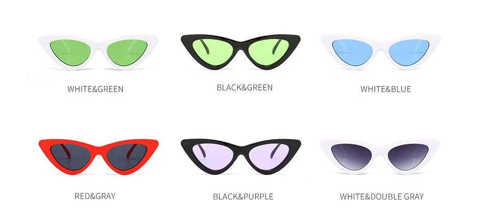 Sunglasses Women Retro New Brand Designer Sexy Cat Eye Triangle Vintage Sun Glasses Female Oculos UV400 In