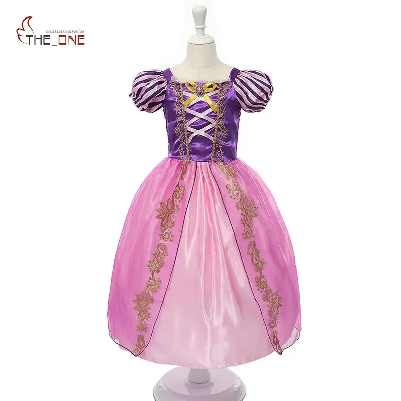 Girls Princess Summer Dresses Kids Belle Cosplay Costume Clothing Children Rapunzel Cinderella Sleeping Beauty Sofia Party Dress