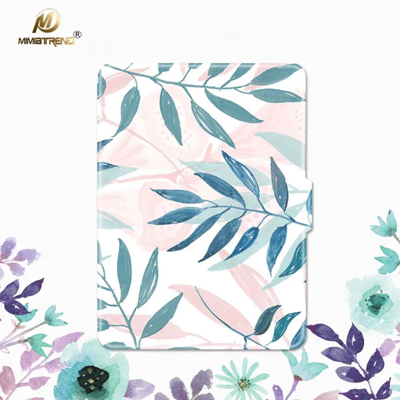 

Mimiatrend Beautiful Leaves PU Cover for Amazon Kindle Paperwhite 1 2 3 449 558 Voyage Case 6 inch Ebook Tablet Accessories Gift