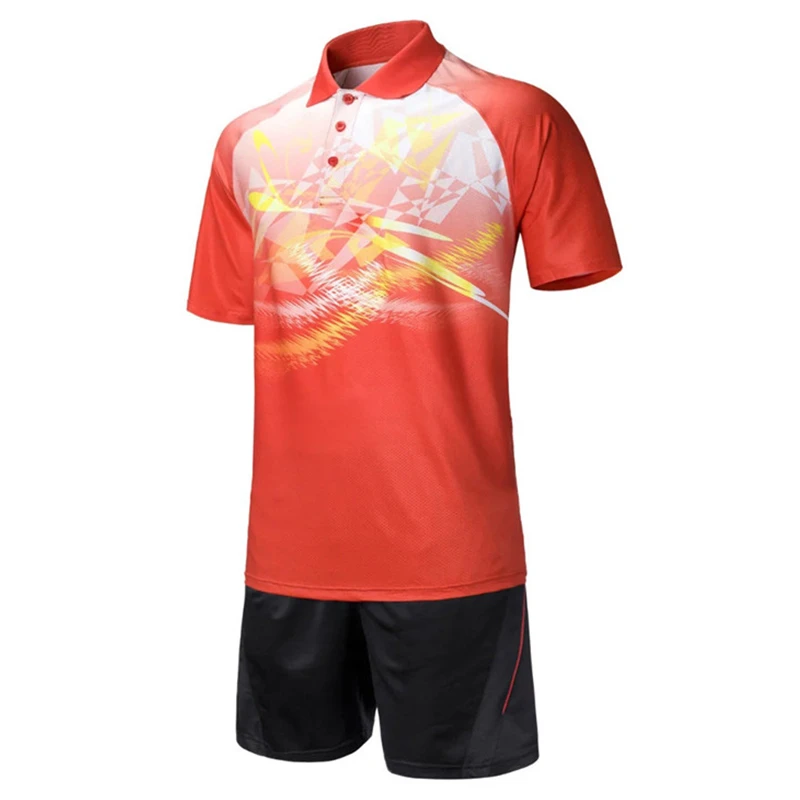 Дышащая одежда для настольного тенниса мужские майки поло рубашка для бадминтона и шорты для настольного тенниса тренировочная одежда Одежда для тенниса