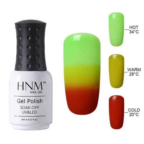 HNM гель для ногтей, 3 цвета, меняющий цвет, 8 мл, термо Гель-лак для ногтей, краска, Гель-лак, гибридный лак, впитывающий полуперманентное тиснение, Nagellak - Цвет: 4212