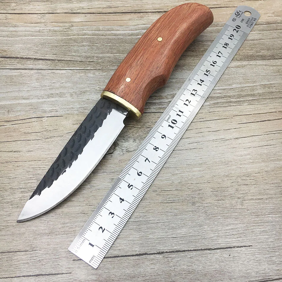 Swayboo охотничий нож из углеродистой стали с фиксированным лезвием для кемпинга, нож для выживания, походные спасательные ножи с кожаной оболочкой