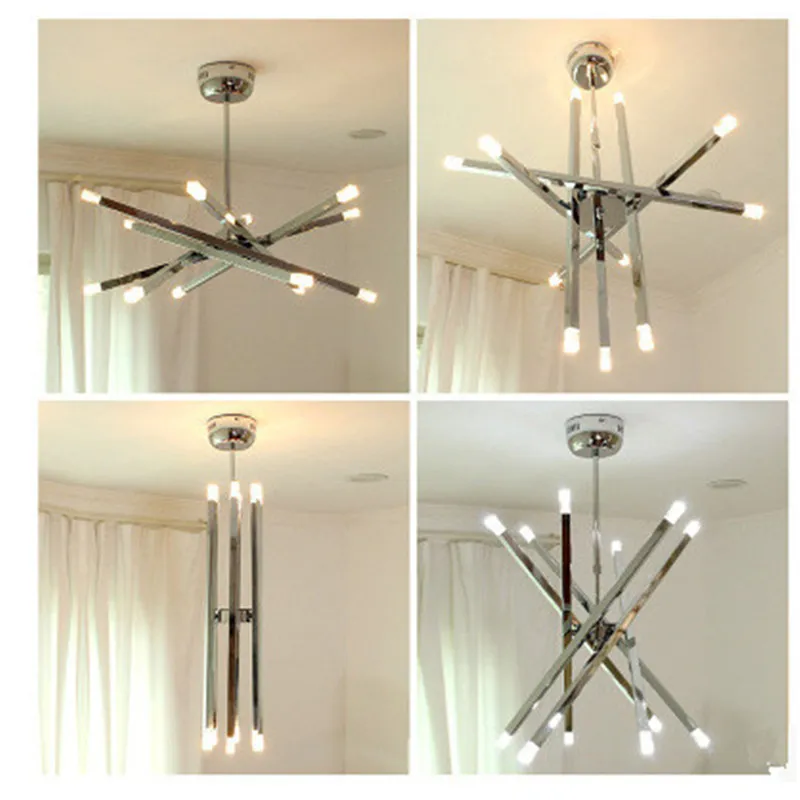 

Nordic Simple Modern Living Room Chandelier Creative Hotel Lobby Bedroom Dining Room DIY Shape LED Chandelier Free Shipping