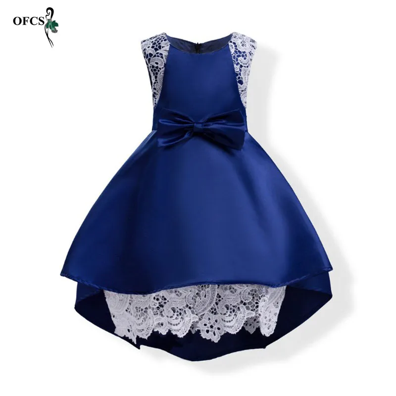 Летнее платье с бантом От 3 до 12 лет платье принцессы для девочек праздничная одежда для девочек детское платье из тюля на выпускной, Vestido, торжественное шелковое платье