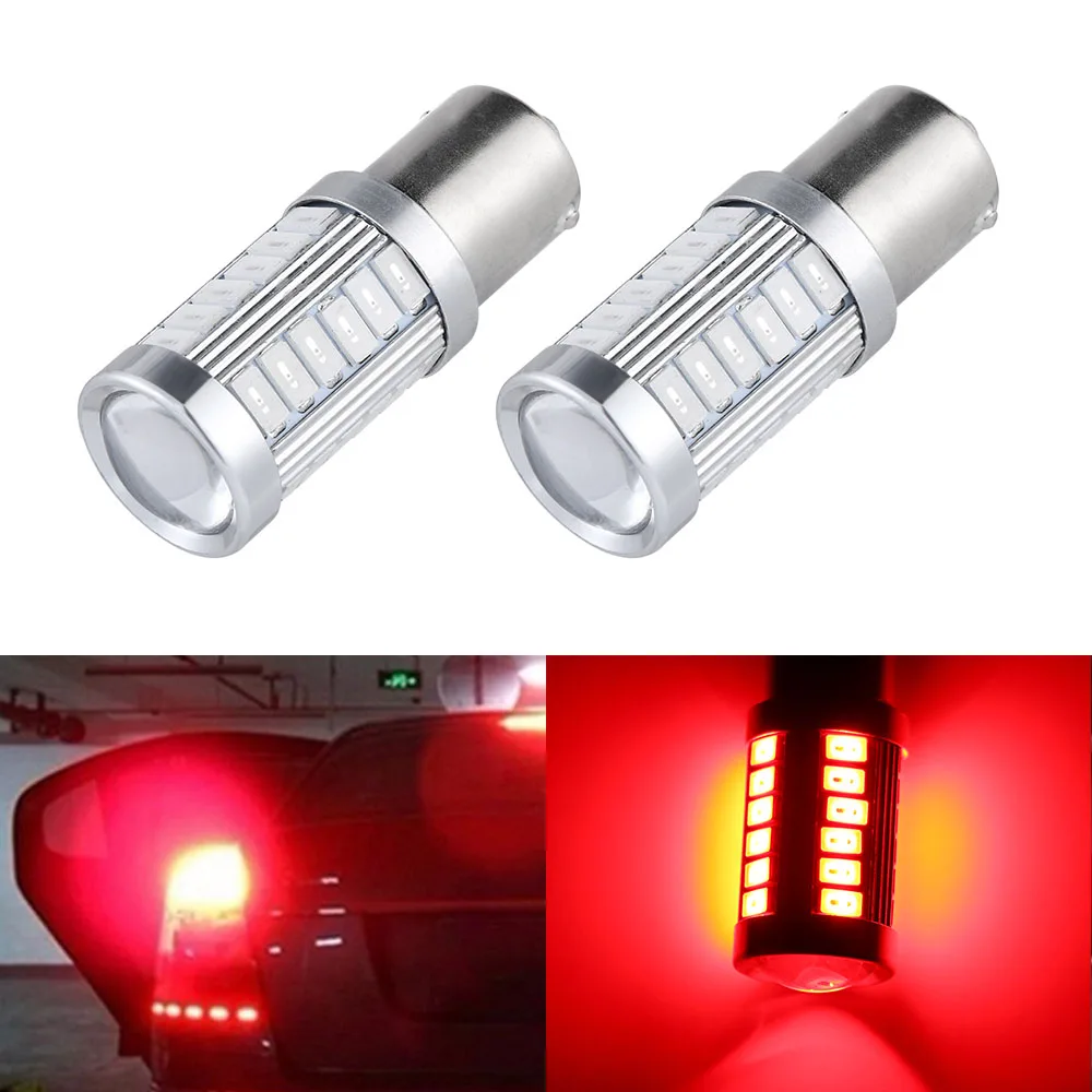 1Pair 1156 LED Car Tail Bulb Brake Lights auto Reverse Lamp Daytime