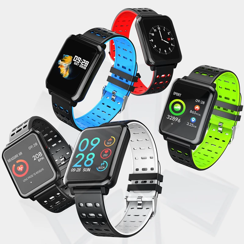 

T2 Smart Watch Heart Rate Blood Pressure Monitor Sports Fitness Tracker Stopwatch Music Control Weather Sync Smart Alarm Clock