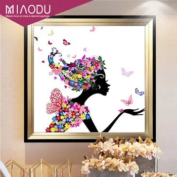 

Miaodu DIY Diamond Painting Cartoon Cross Stitch Full Diamond Embroidery butterfly elves Pattern Diamond Mosaic Needlework