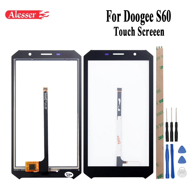 

Alesser For Doogee S60 Sensor Touch Screen 5.2 Inch Perfect Repair Parts Touch Panel+Tools+Adhesive For Doogee S60 Lite Phone