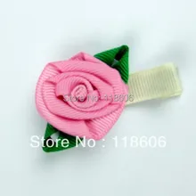 100 шт. ребенок аксессуар для волос розовая лента розы шпильки клип