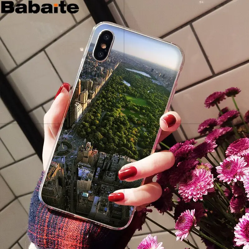 Babaite NYC Нью-Йорк городской пейзаж черный мягкий чехол для телефона Apple iPhone 8 7 6 6S Plus X XS MAX 5 5S SE XR Чехлы для мобильных телефонов