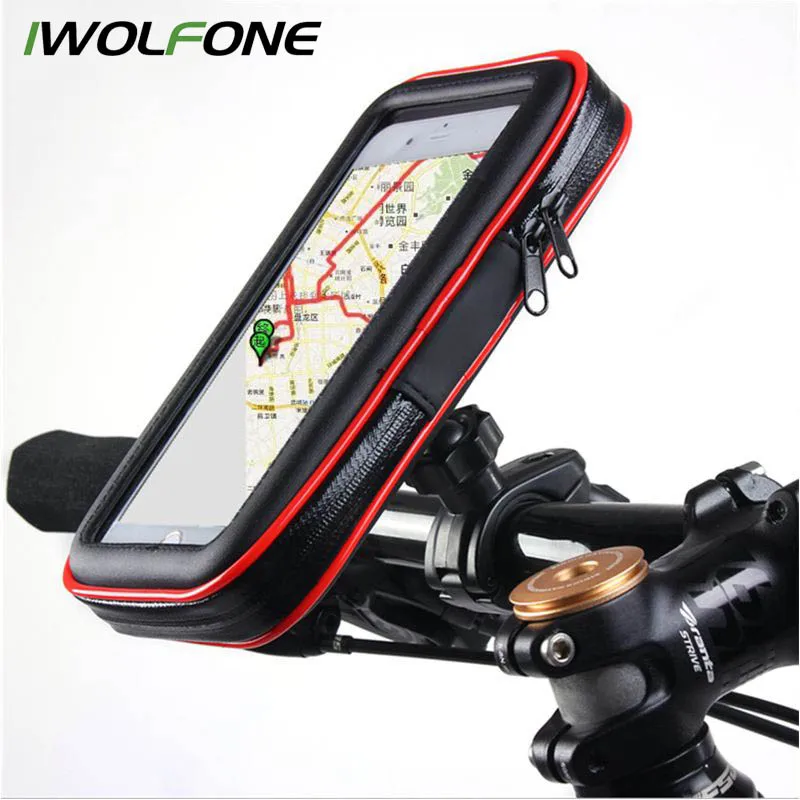 Bike Bicycle Motorcycle Holder with Waterproof Case Bag Handlebar Mount phone Holders Stand For