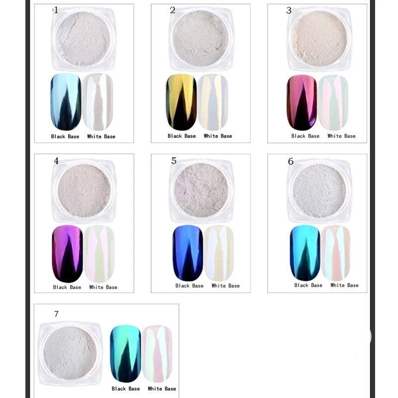 Зеркальный ногтевой порошок хамелеона 1 5 г/кор. Блестящий корпус Aurora Pearlescen