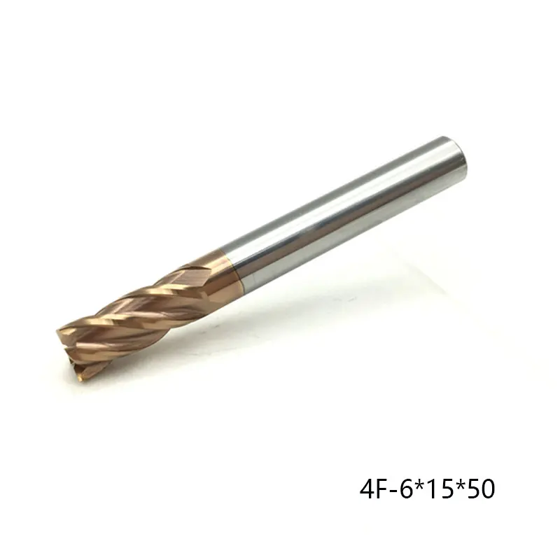 Фрезы Endmill 6 мм 8 мм 10 мм 12 мм 5 шт. HRC60 4 Флейта твердый прямой хвостовик Стандартный Длинные торец milll Резак маршрутизатор бит фрезы для чпу