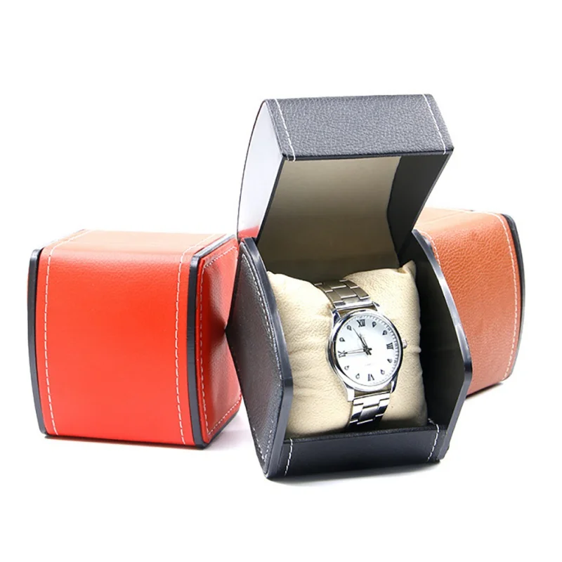 Роскошные кожаные смотреть ящик Дисплей Дело Box подарков для ювелирные часы коробка Цвета оптовая продажа