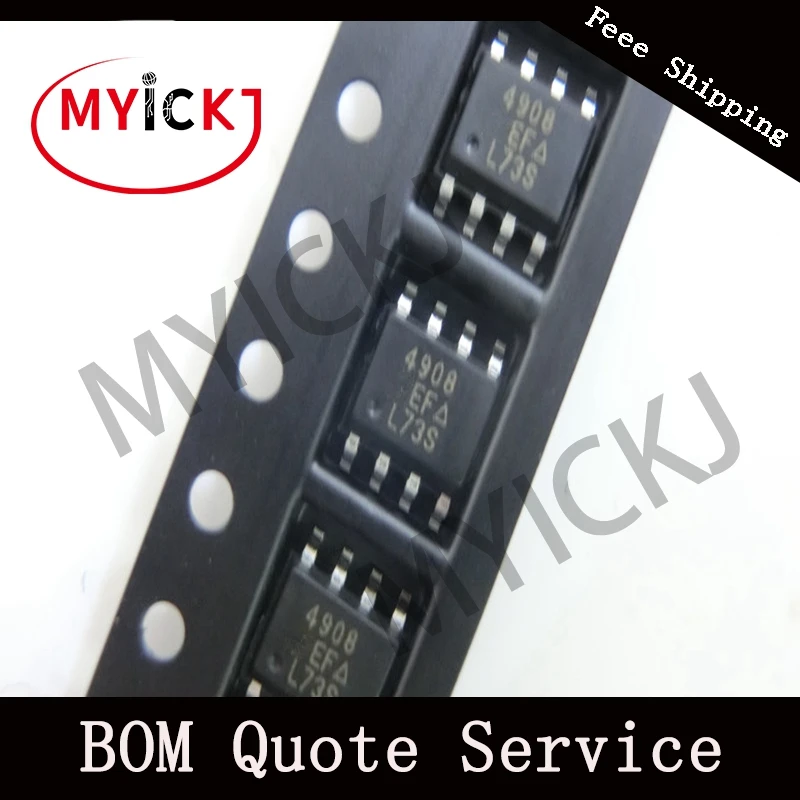 10 шт. SI4908DY микросхема MOSFET 2N-CH 40 V 5A 8-SOIC 4908