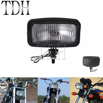 

Black Motorcycle Head Light Retro Headlight Rectangle Lamp For Harley Chopper Bobber Scrambler Cruiser Yamaha Honda Universal