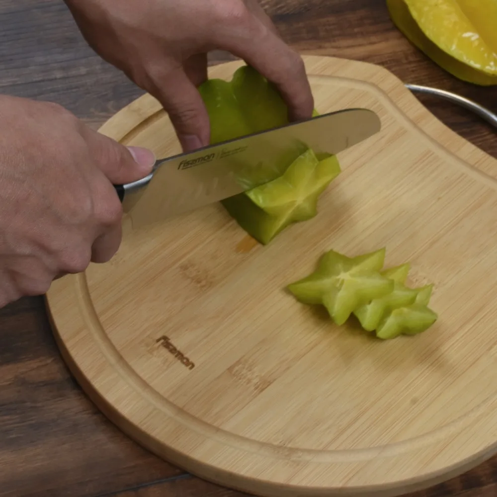 Немецкие Стальные Кухонные ножи FISSMAN Half Chef Series универсальные поварские Santoku Cheese
