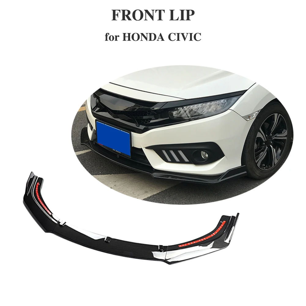 Front Lip Spoiler Bumper Chin Apron for Honda For Civic 10th 2016 2018