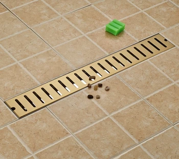 

Golden 70cm Bathroom Floor Drain Grill Square Shower Floor Drain Ground Leakage