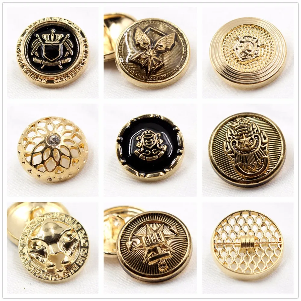 N171122 , 10 pçs botões de metal, acessórios de roupas diy materiais ...
