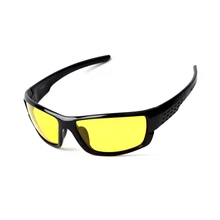 Продвижение ночного видения очки с желтыми стеклами черная оправа антибликовые мужские солнцезащитные очки для вождения женские очки водителя уличные очки