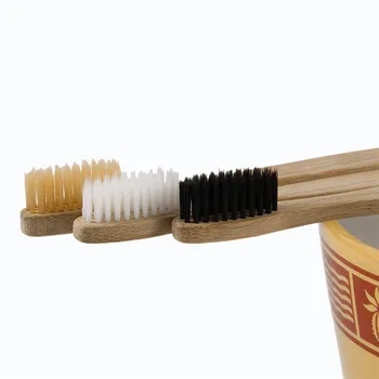 

1/3 Pcs Natural Bamboo Toothbrush Environment-friendly Wood Toothbrush Soft Fibre Tooth Brush Head Portable Bamboo Wood Brush