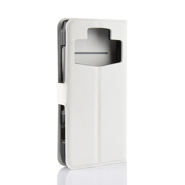 Чехол HUDOSSEN для Ulefone power 5, роскошный защитный чехол для телефона, чехол для Ulefone power 5, откидная крышка, кошелек, кожаные сумки - Цвет: White