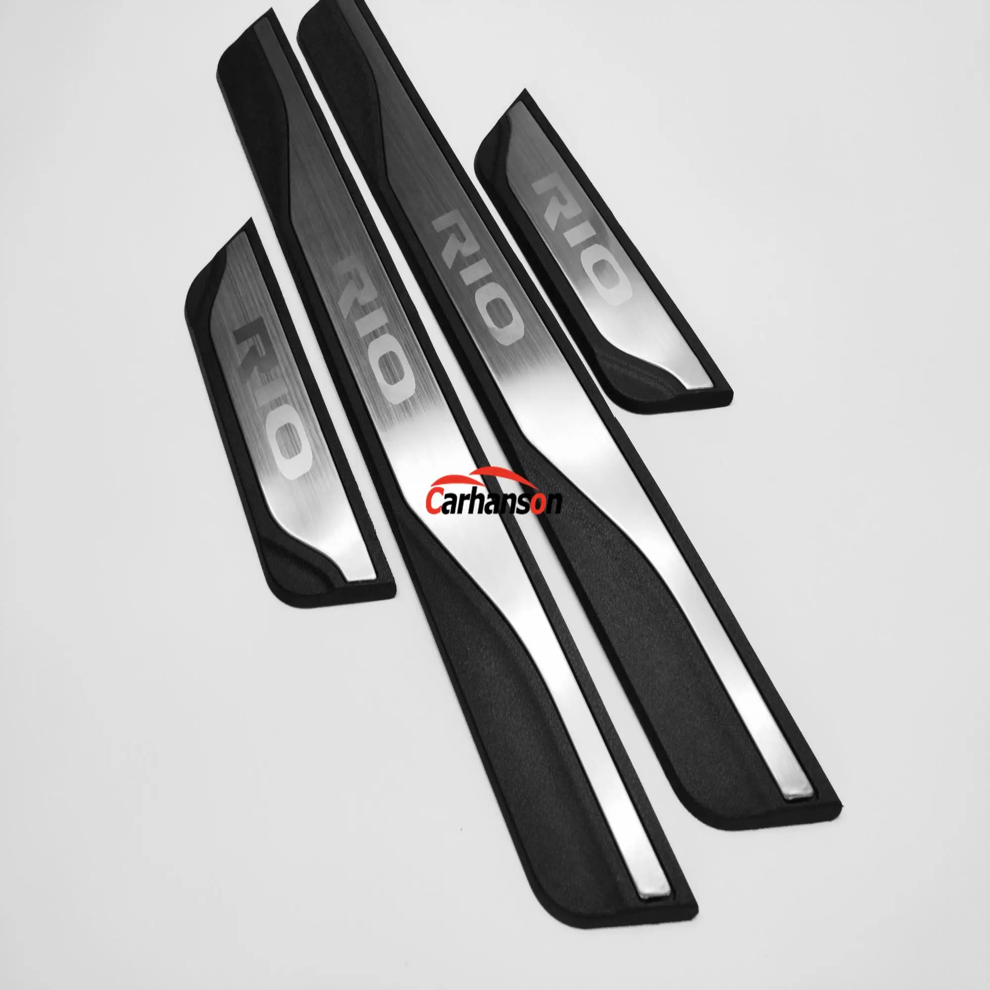 CarFam Stainless Steel Door Sill Scuff Plate for KIA K2 Rio 2012 2013 2014 2015+ CarFam Stainless Steel Door Sill Scuff Plate for KIA K2 Rio 2012 2013 2014 2015+