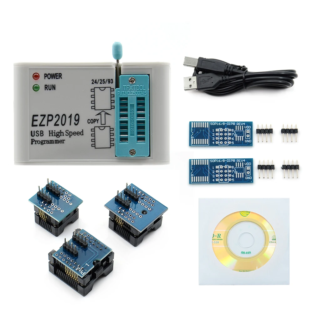 Цена по прейскуранту завода-изготовителя! Новейшая версия EZP2019 высокоскоростной USB SPI программатор EZP Support24 25 93 EEPROM 25 флэш-чип биос+ 5 разъемов