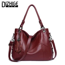 DIZHIGE Brand Tassel Women Handbags Designer Shoulder Bag High Quality PU Leather Bags Women Chain Ladies Hand Bag Tote Sac 2018