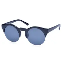 UV400 солнцезащитные очки для Для женщин древесины полукадра Винтаж прозрачные круглые очки солнцезащитные очки Брендовая Дизайнерская