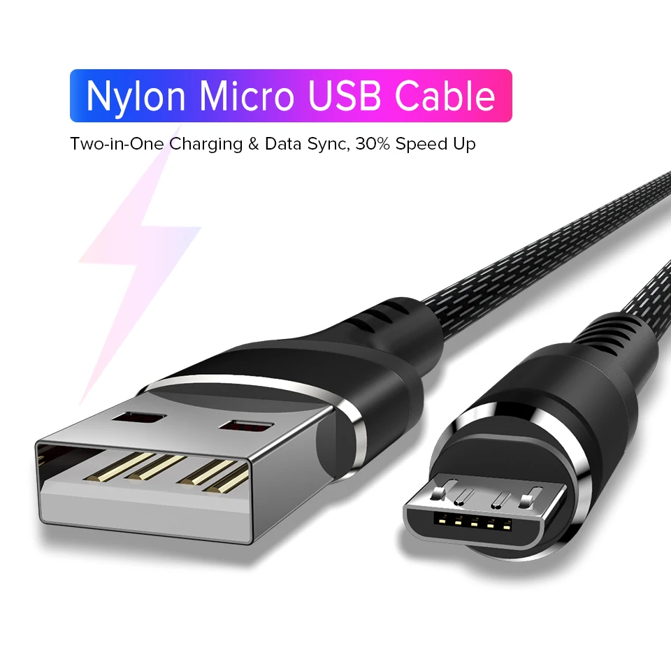 Venroii Micro USB кабель для зарядки и синхронизации данных 1 м шнур зарядного устройства для телефона samsung S7 J5 huawei Honor 9I 8X Xiaomi Redmi Note 5 4