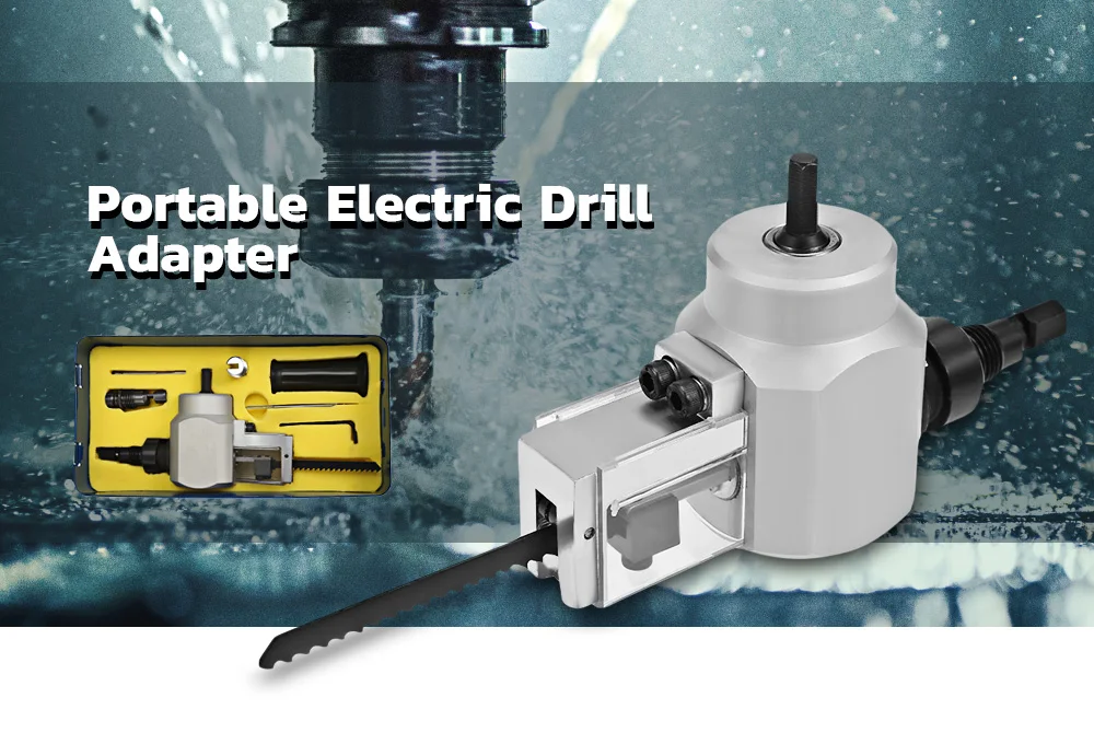 Многофункциональная портативная пила для прокрутки, электрическая дрель с адаптером на 360 градусов, изменяемое направление для ремонтной команды, прочные детали для инструментов