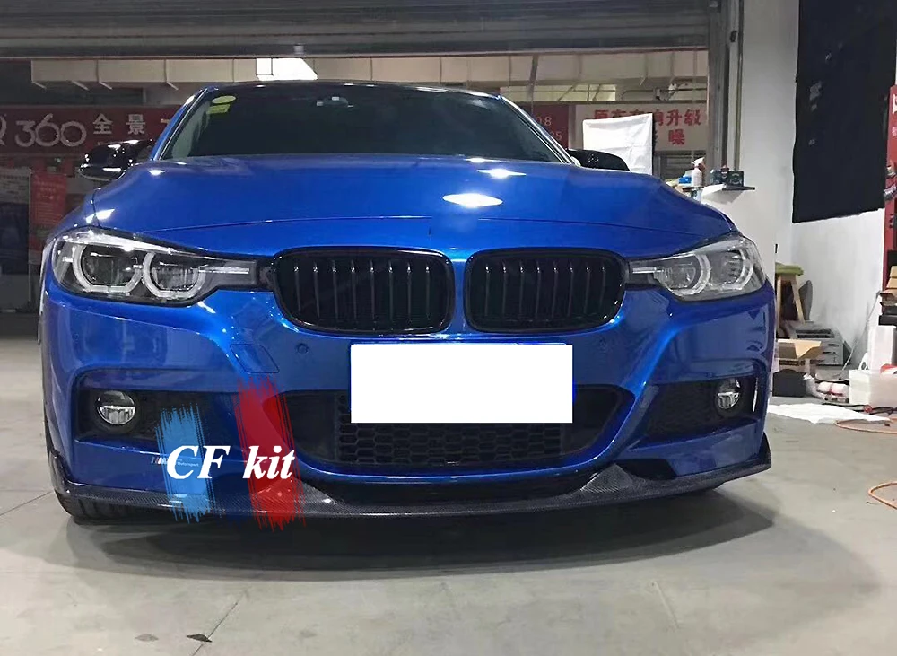 CF комплект MAD Стиль Настоящее карбоновое волокно для BMW F30 F35 3 серии спойлер M-TECH передний бампер для губ MT автомобильный Стайлинг