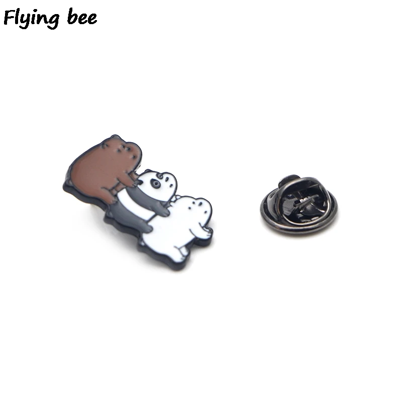 Flyingbee мы вся правда о медведях эмали штырь для одежды сумки значок для рюкзака Брошь Личность рубашка лацкан булавки X0205