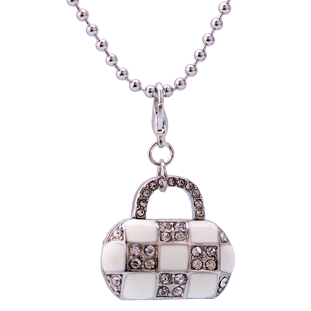 Buy Fashion 15*25mm Crystal bag pendant necklace